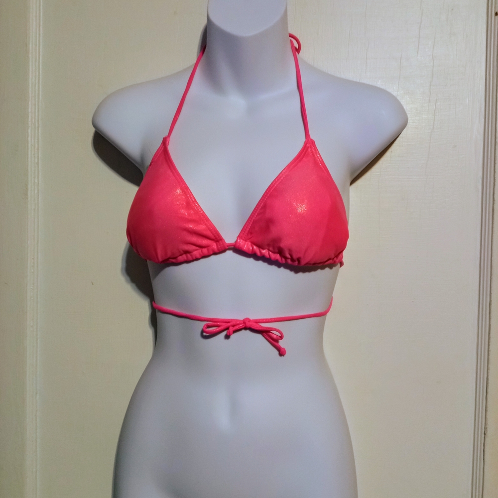 Ladies Stylish Hot Pink Bikini Top Sz Sm